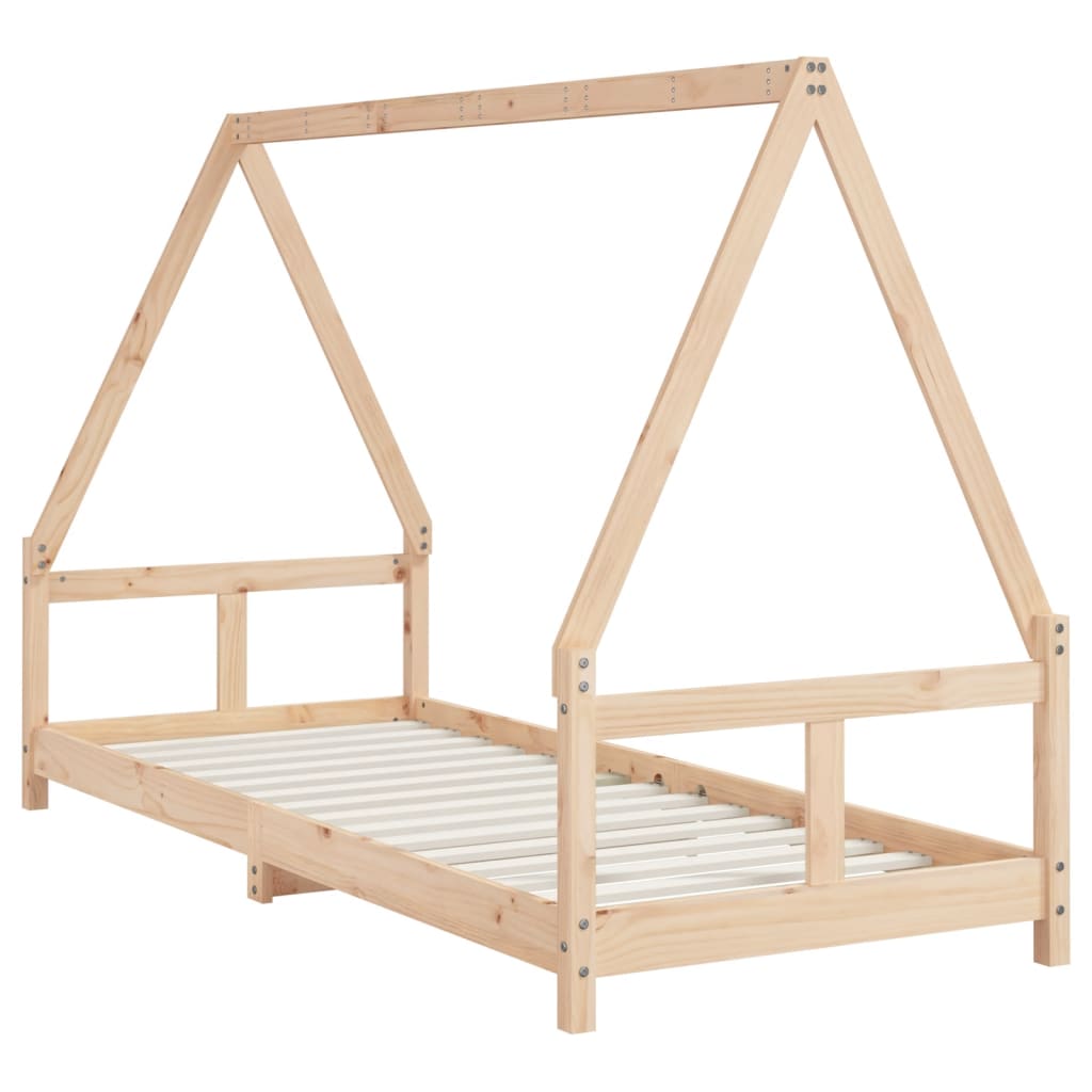 Children's bed frame, 80x200cm, solid pine wood