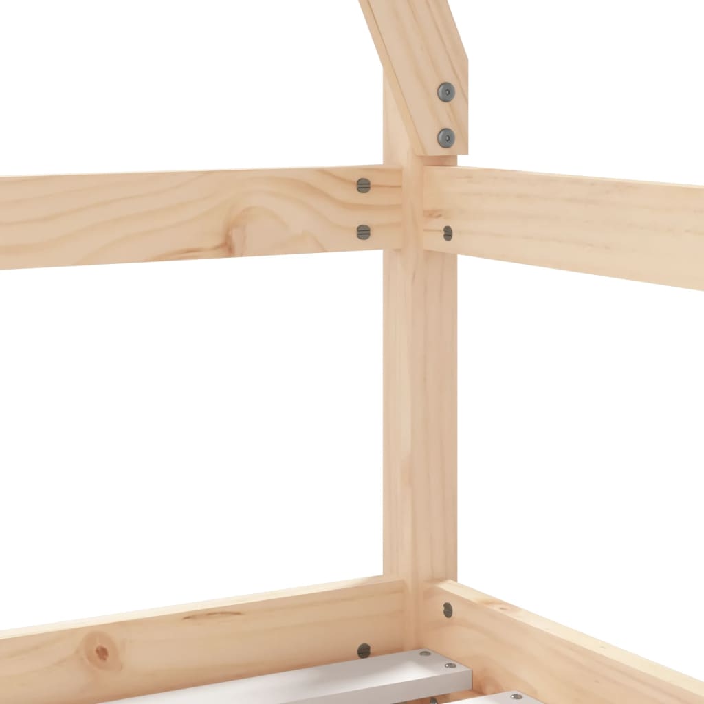 Children's bed frame with drawers, 70x140cm, solid pine