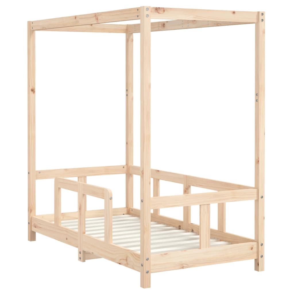 Children's bed frame, 70x140cm, solid pine wood
