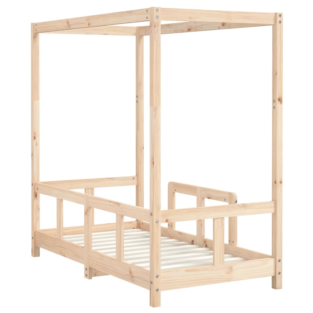 Children's bed frame, 70x140cm, solid pine wood