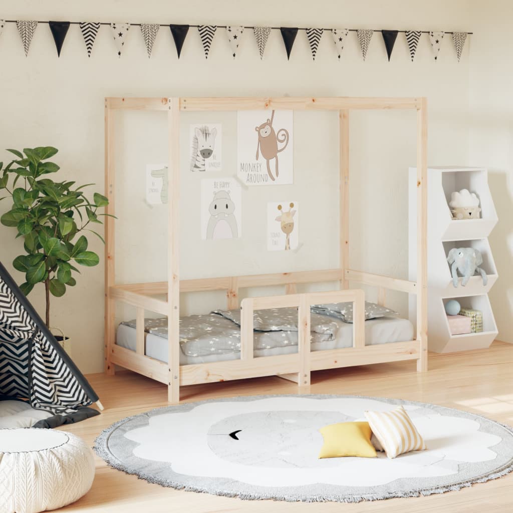 Children's bed frame, 70x140cm, solid pine wood