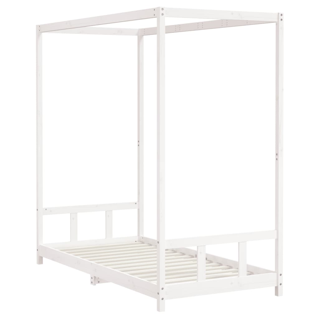 Children's bed frame, white, 90x190cm, solid pine