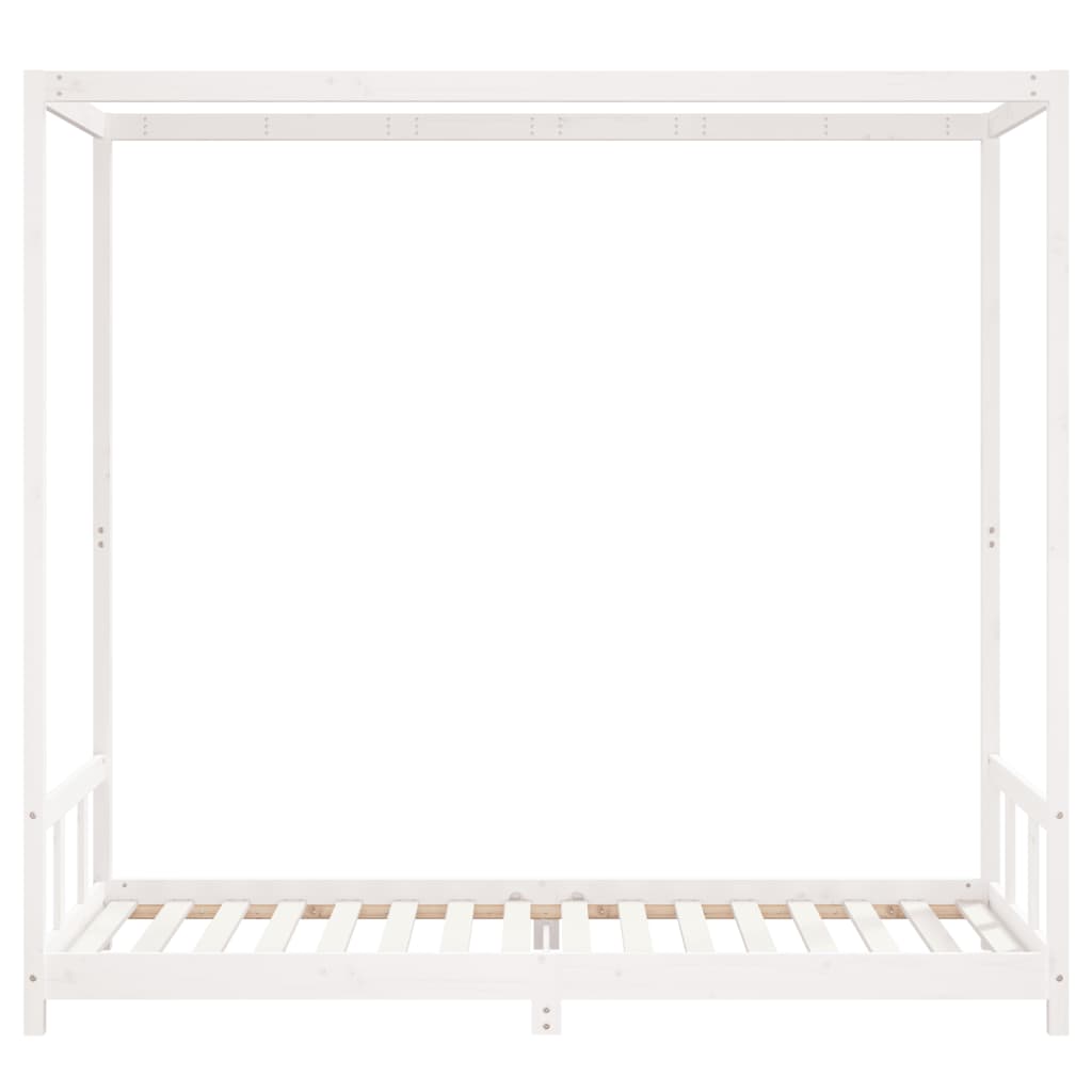 Children's bed frame, white, 90x200cm, solid pine