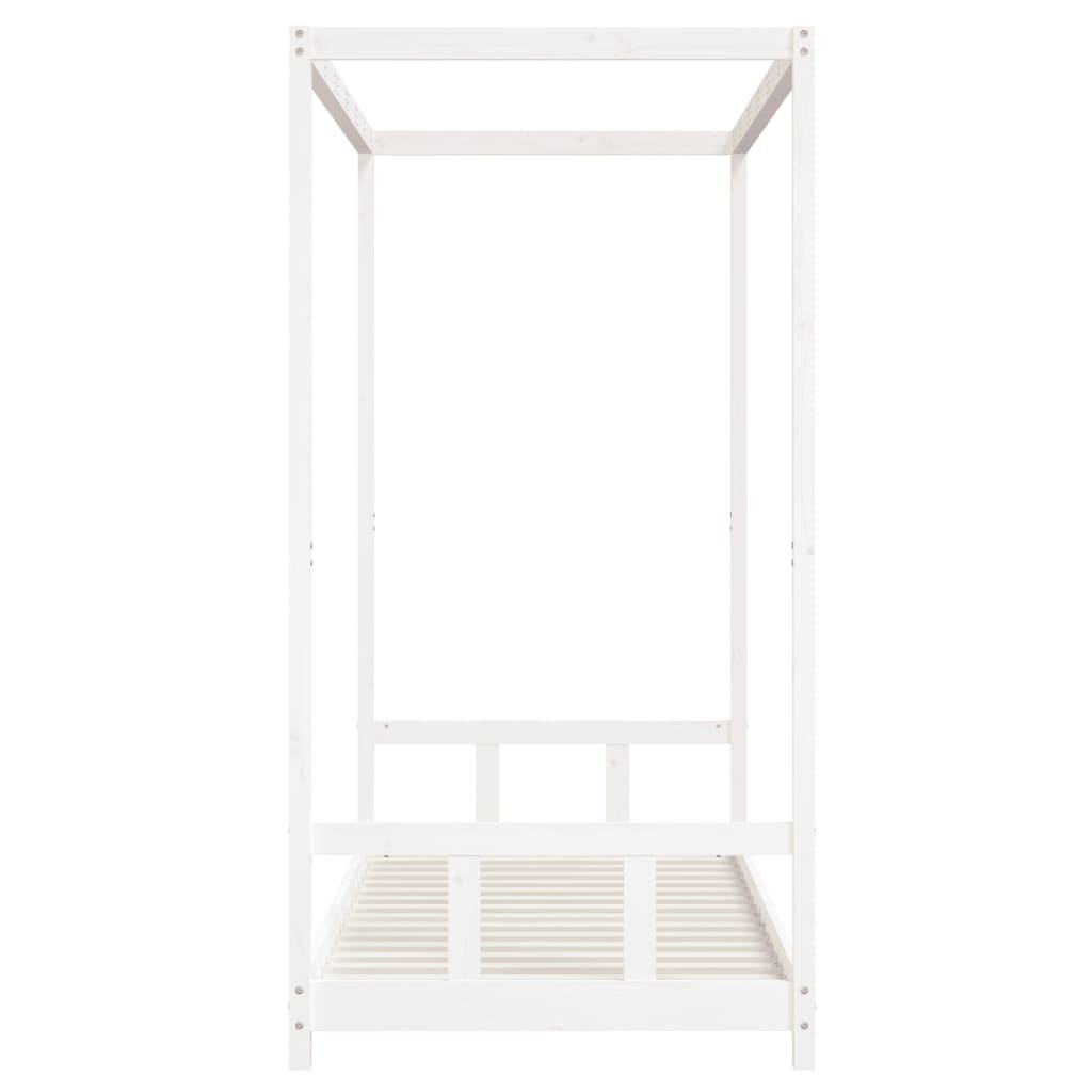 Children's bed frame, white, 90x200cm, solid pine