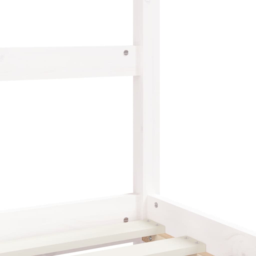 Children's bed frame, white, 90x200cm, solid pine