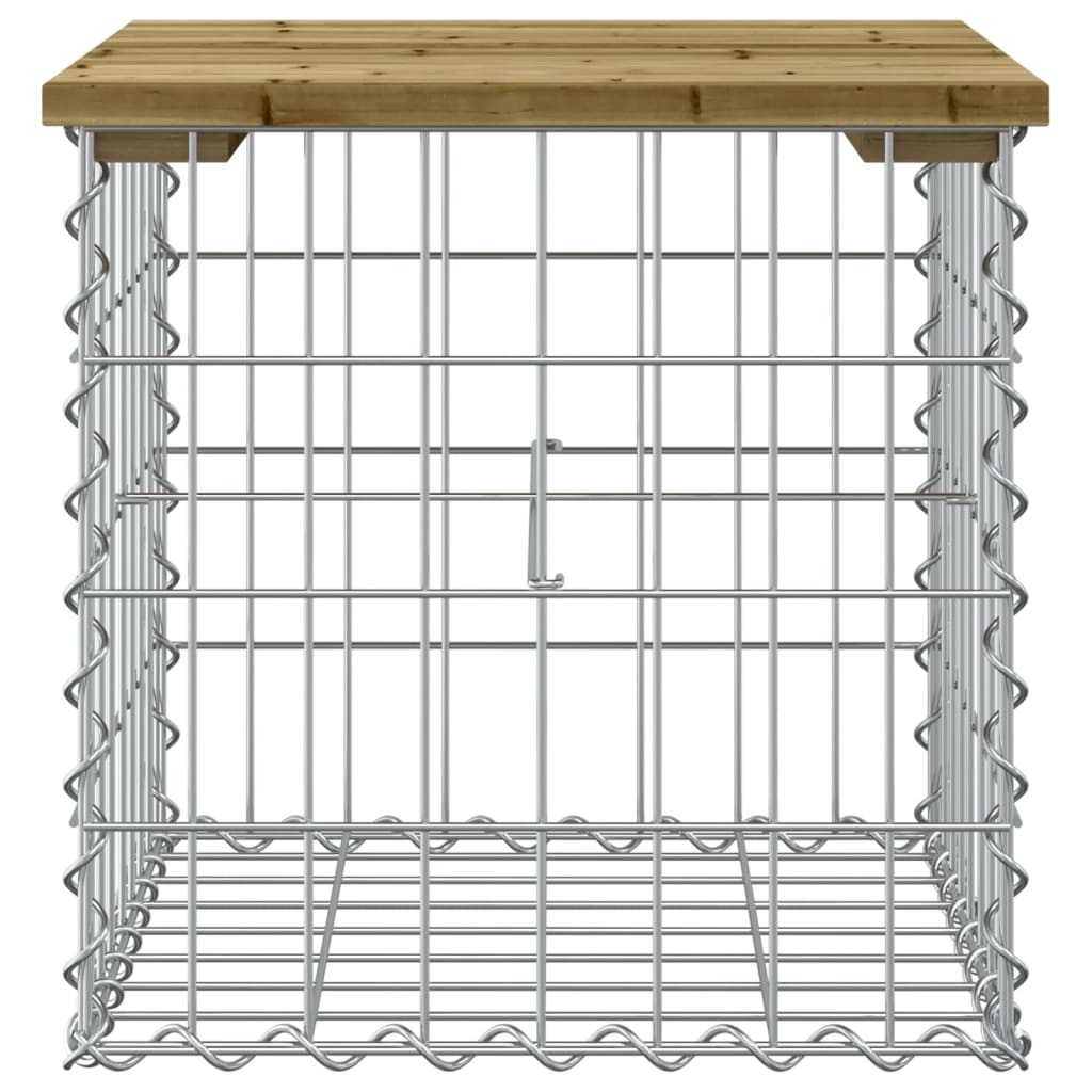 Sodo suoliukas, 43x44x42cm, impregnuota pušis, gabiono dizaino