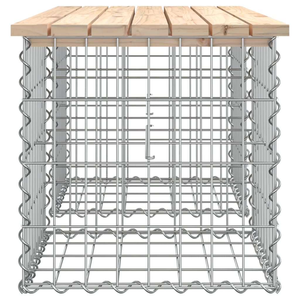 Dārza sols, 103x44x42cm, priedes masīvkoks, gabionu dizains