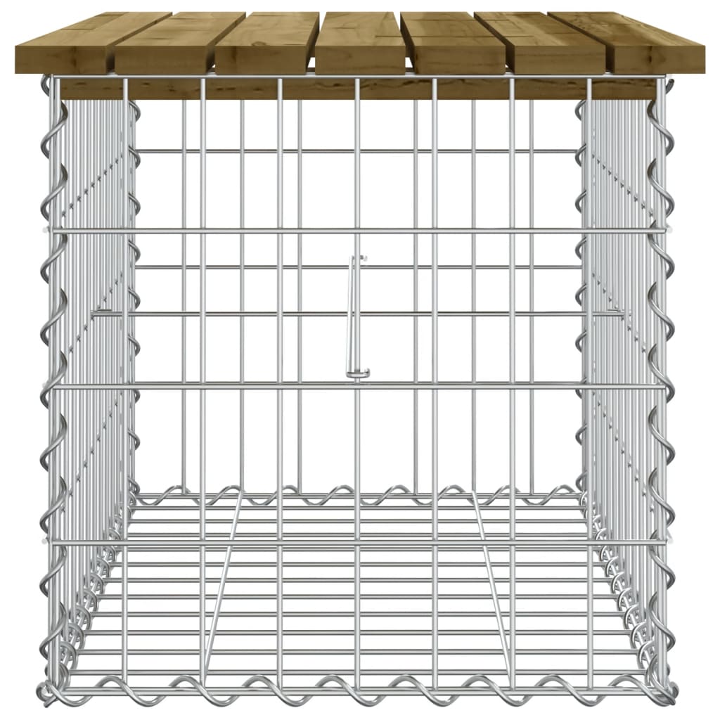 Sodo suoliukas, 63x44x42cm, impregnuota pušis, gabiono dizaino