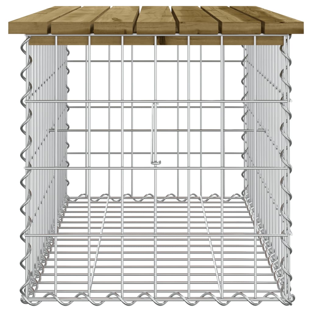 Sodo suoliukas, 83x44x42cm, impregnuota pušis, gabiono dizaino