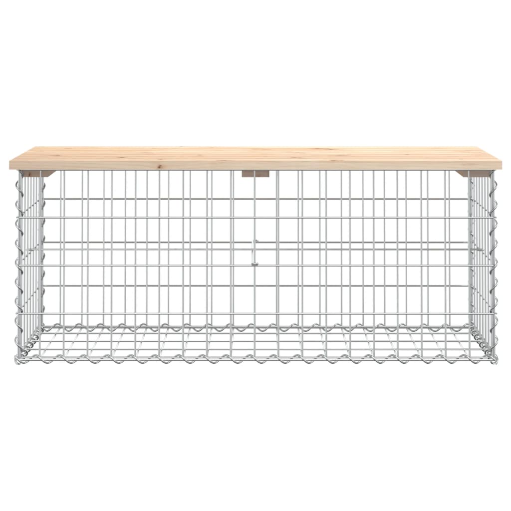 Dārza sols, 103x44x42cm, priedes masīvkoks, gabionu dizains