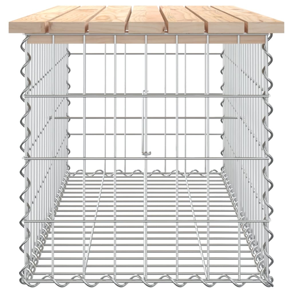 Dārza sols, 103x44x42cm, priedes masīvkoks, gabionu dizains