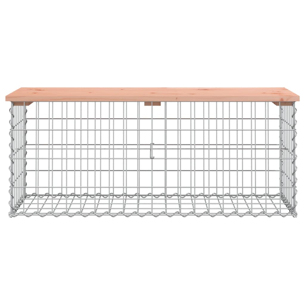 Garden bench, 103x44x42cm, Douglas fir, gabion design