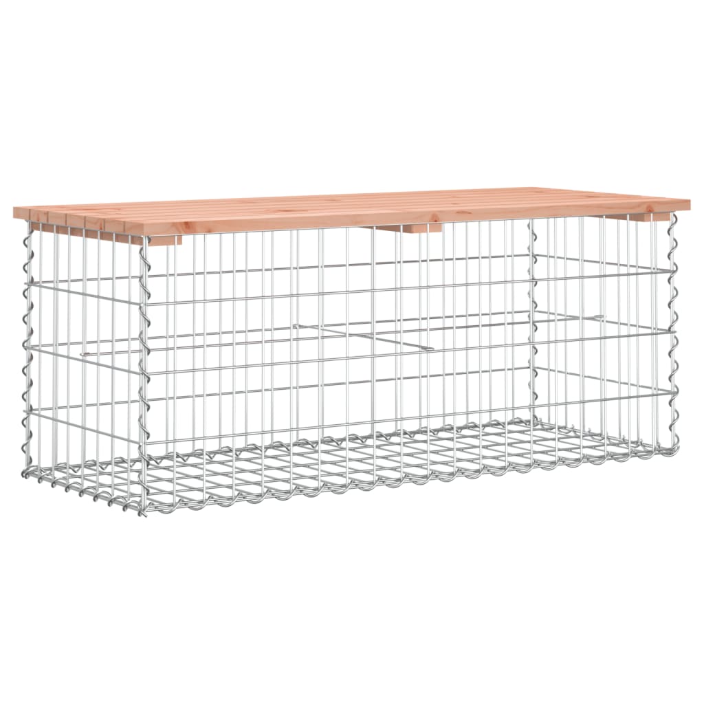 Garden bench, 103x44x42cm, Douglas fir, gabion design