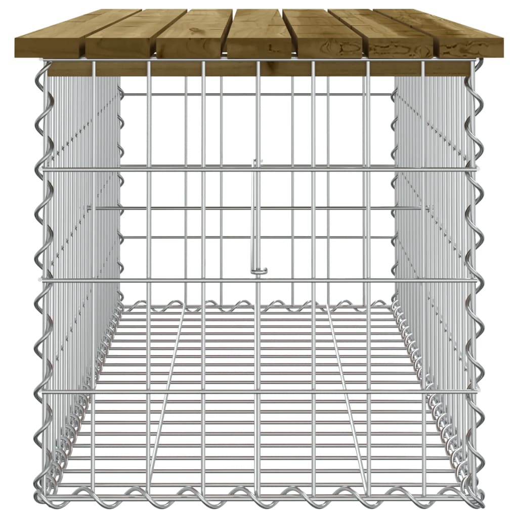 Sodo suoliukas, 103x44x42cm, impregnuota pušis, gabiono dizaino