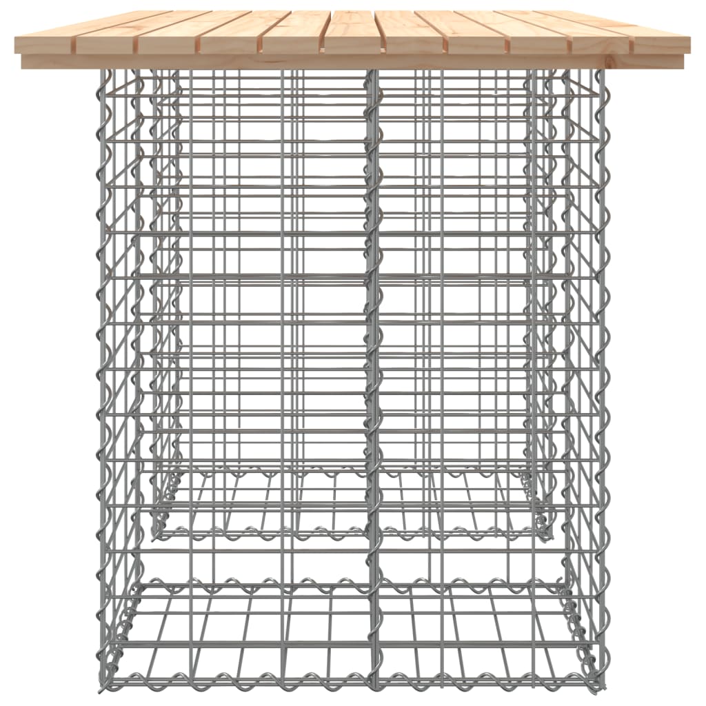 Dārza sols, 100x70x72 cm, priedes masīvkoks, gabiona dizains