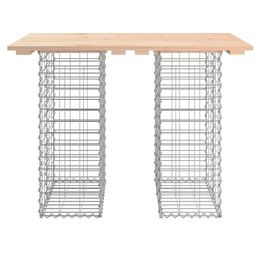 Garden table, gabion design, 100x70x72 cm, solid pine