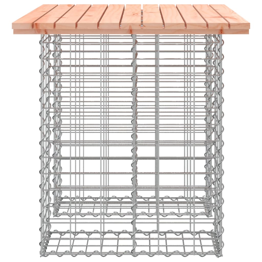 Sodo stalas, gabiono dizainas, 100x70x72 cm, Douglas medienos masyvas