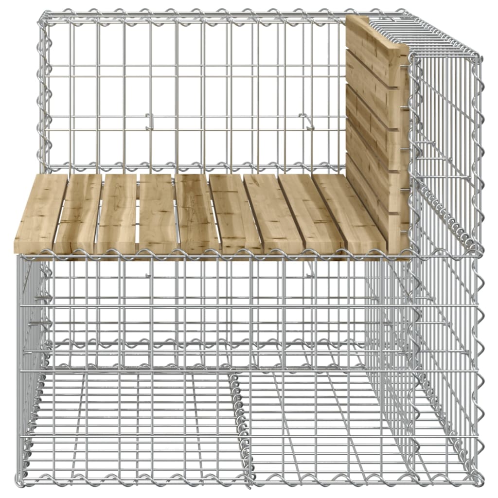 Garden bench, 92x71x65.5cm, pine, gabion design