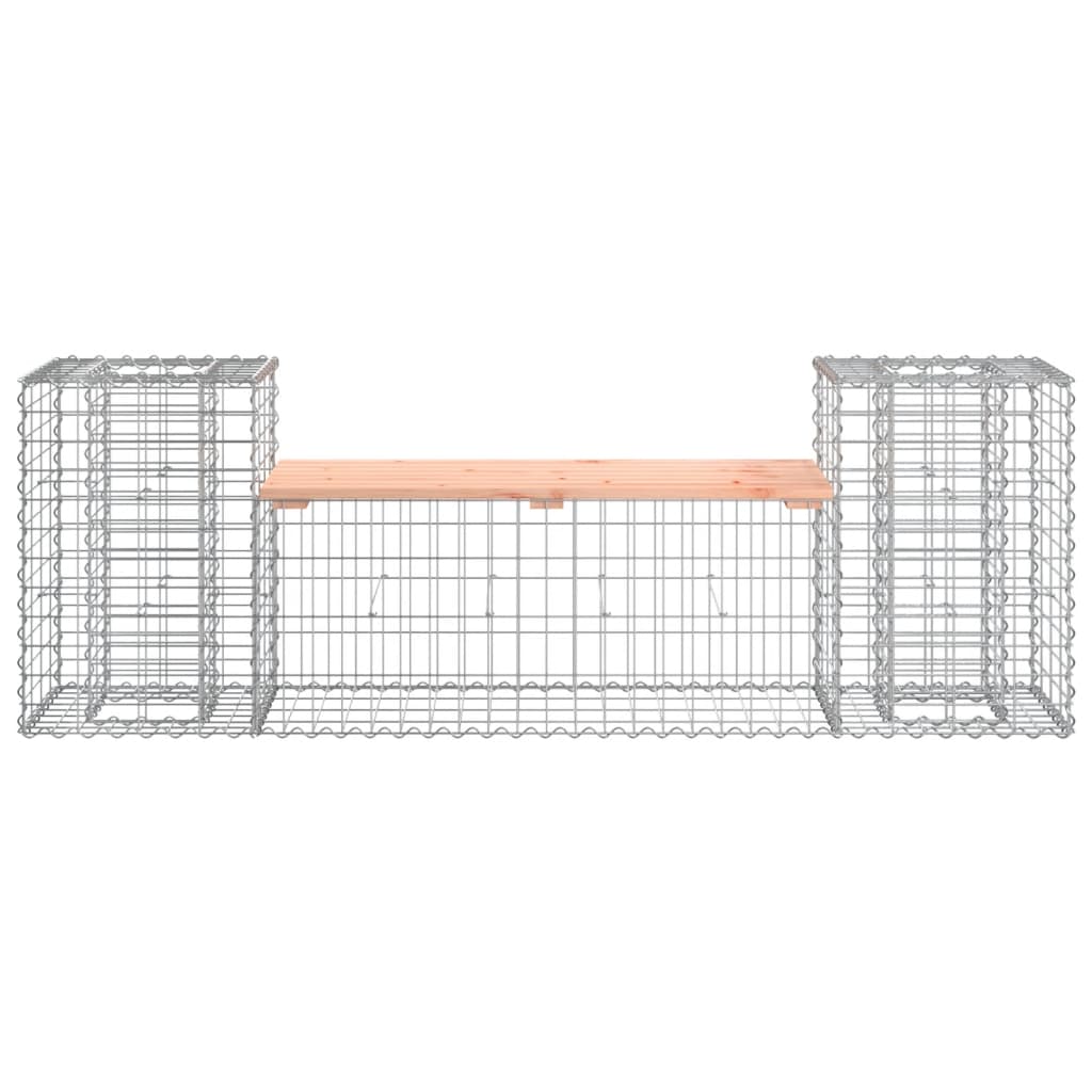 Garden bench, 183x41x60.5cm, Douglas fir, gabion design