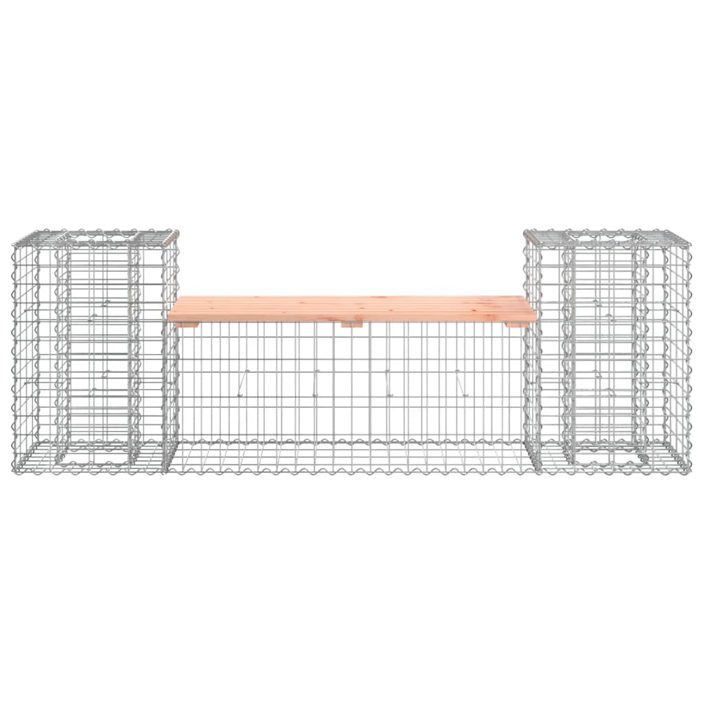 Garden bench, 183x41x60.5cm, Douglas fir, gabion design