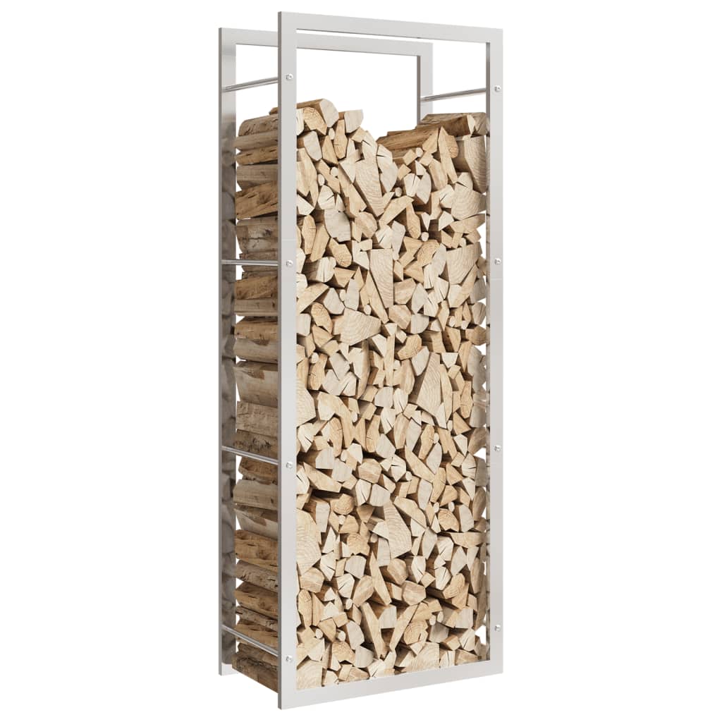 Log rack, 50x28x132 cm, stainless steel