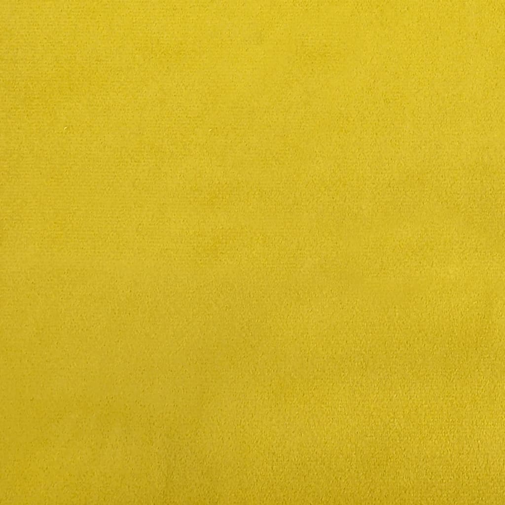 Ištraukiama lova su stalčiais, geltona, 80x200cm, aksomas