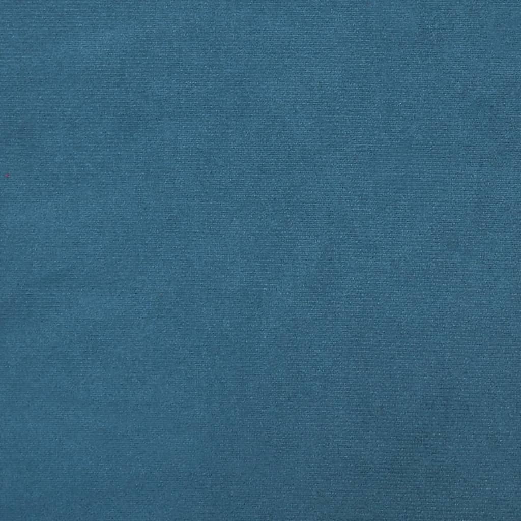Ištraukiama lova su stalčiais, mėlyna, 100x200cm, aksomas