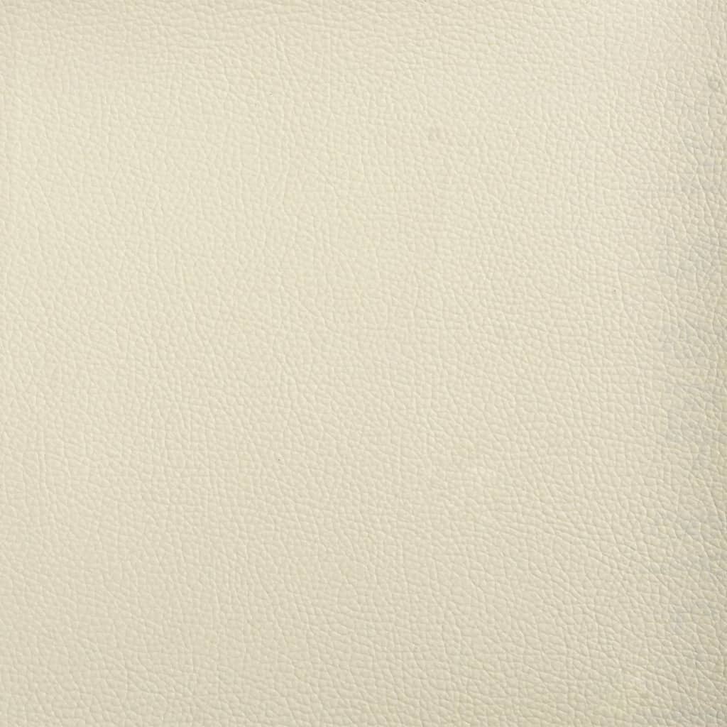 Ištraukiama lova su stalčiais, kreminė, 90x200cm, dirbtinė oda
