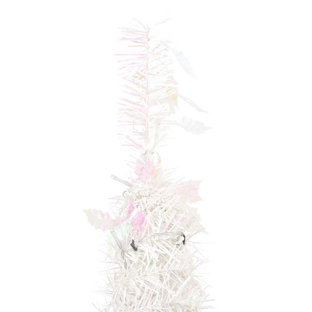 Pop-up Artificial Christmas Tree, white, 120cm, 50 LED