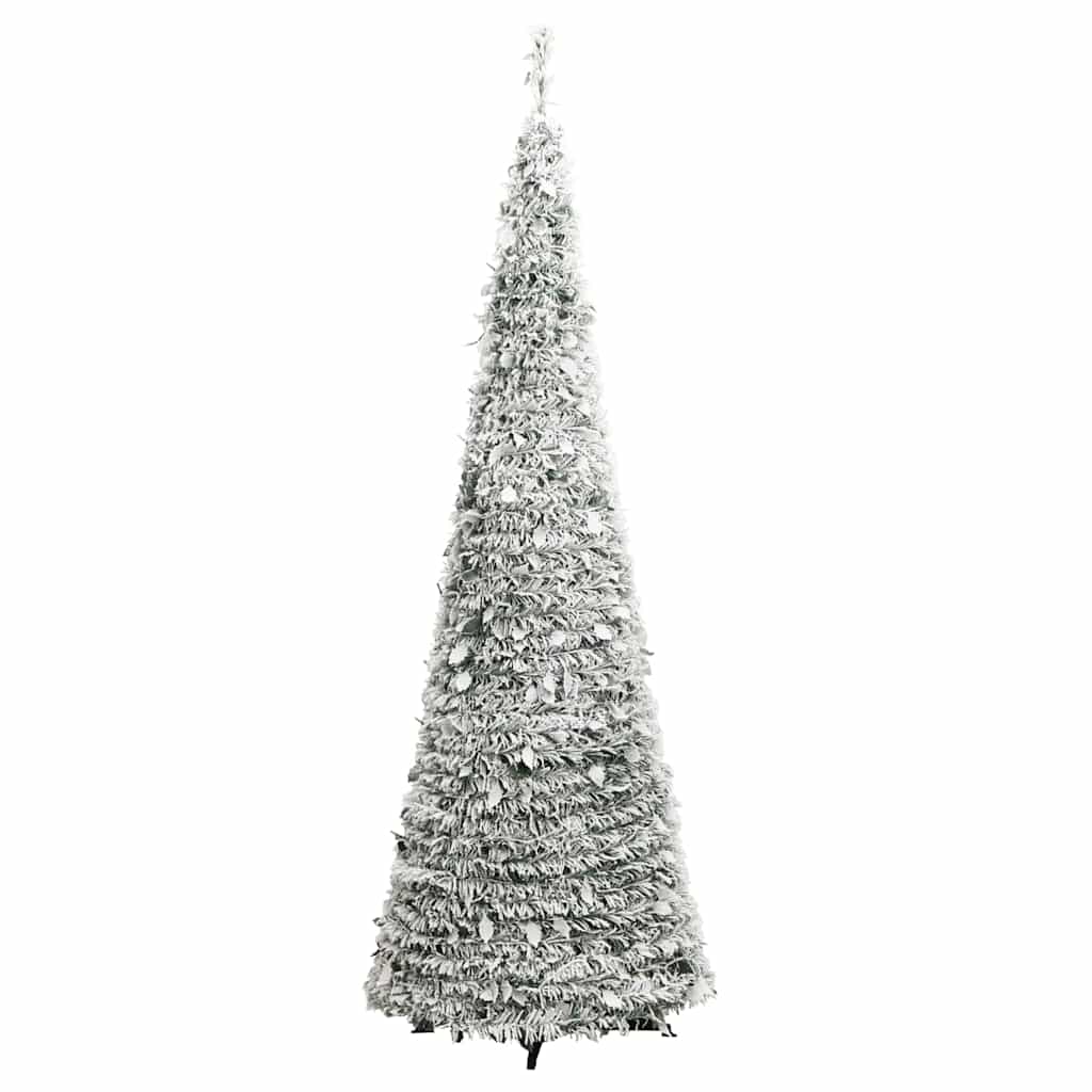 Išskleidžiama dirbtinė Kalėdų eglutė su sniegu, 120cm, 50 LED