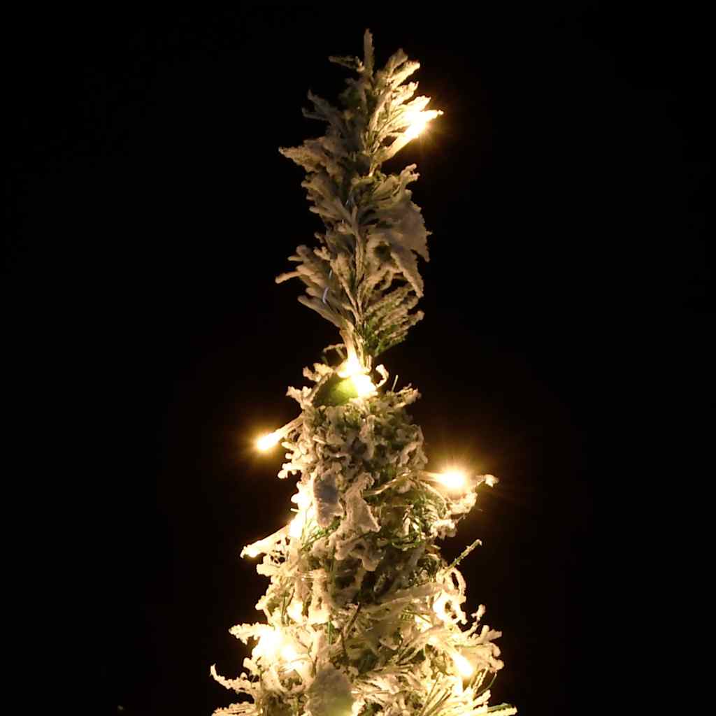 Pop-up Artificial Christmas Tree with Snow, 210cm, 200 LED