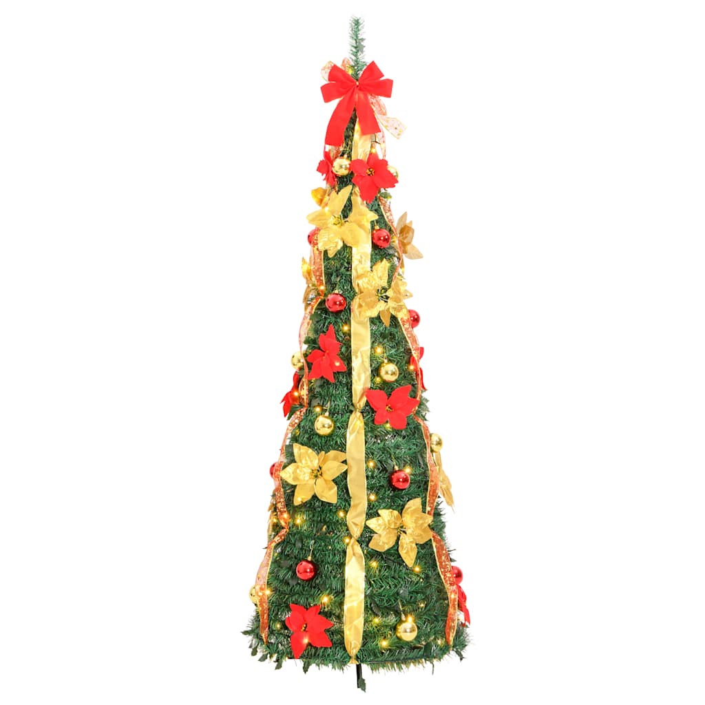 Salokāma mākslīgā Ziemassvētku eglīte AURORA HOLLOW, zaļa, 180 cm, 150 LED