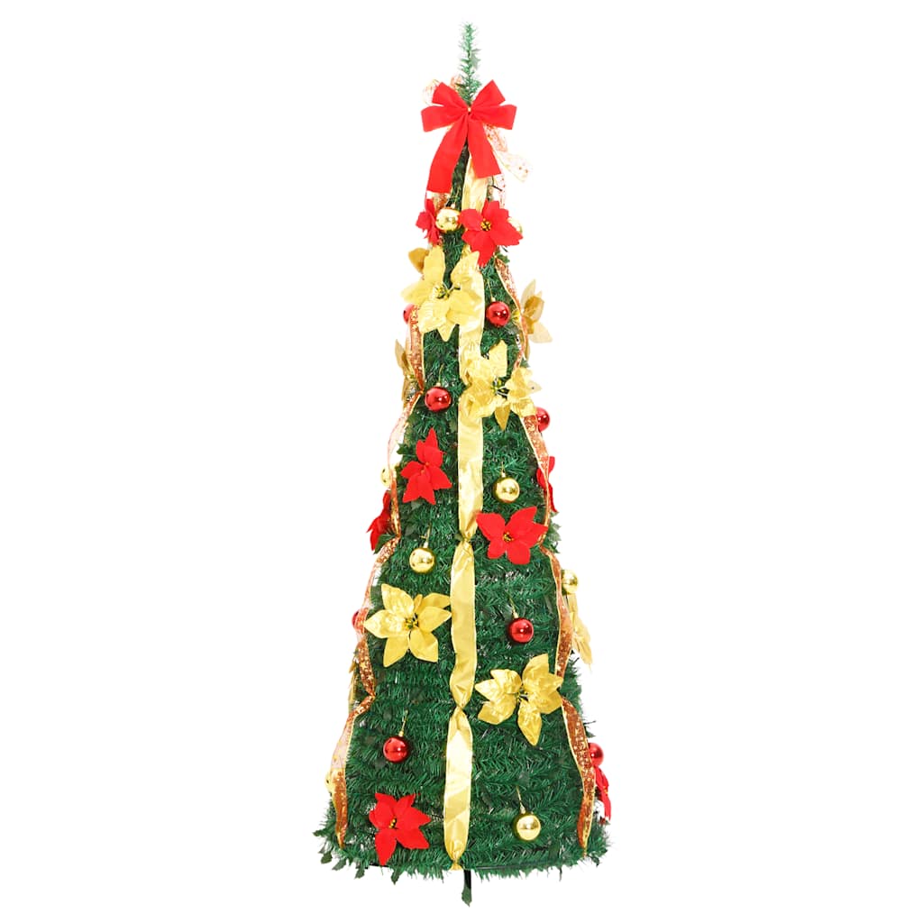 Salokāma mākslīgā Ziemassvētku eglīte AURORA HOLLOW, zaļa, 180 cm, 150 LED