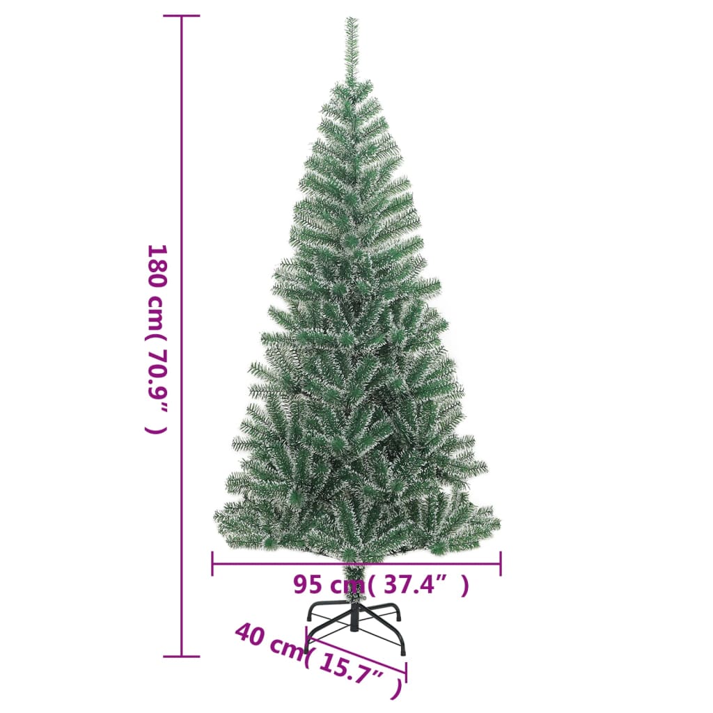 Dirbtinė Kalėdų eglutė su sniegu, žalios spalvos, 180cm