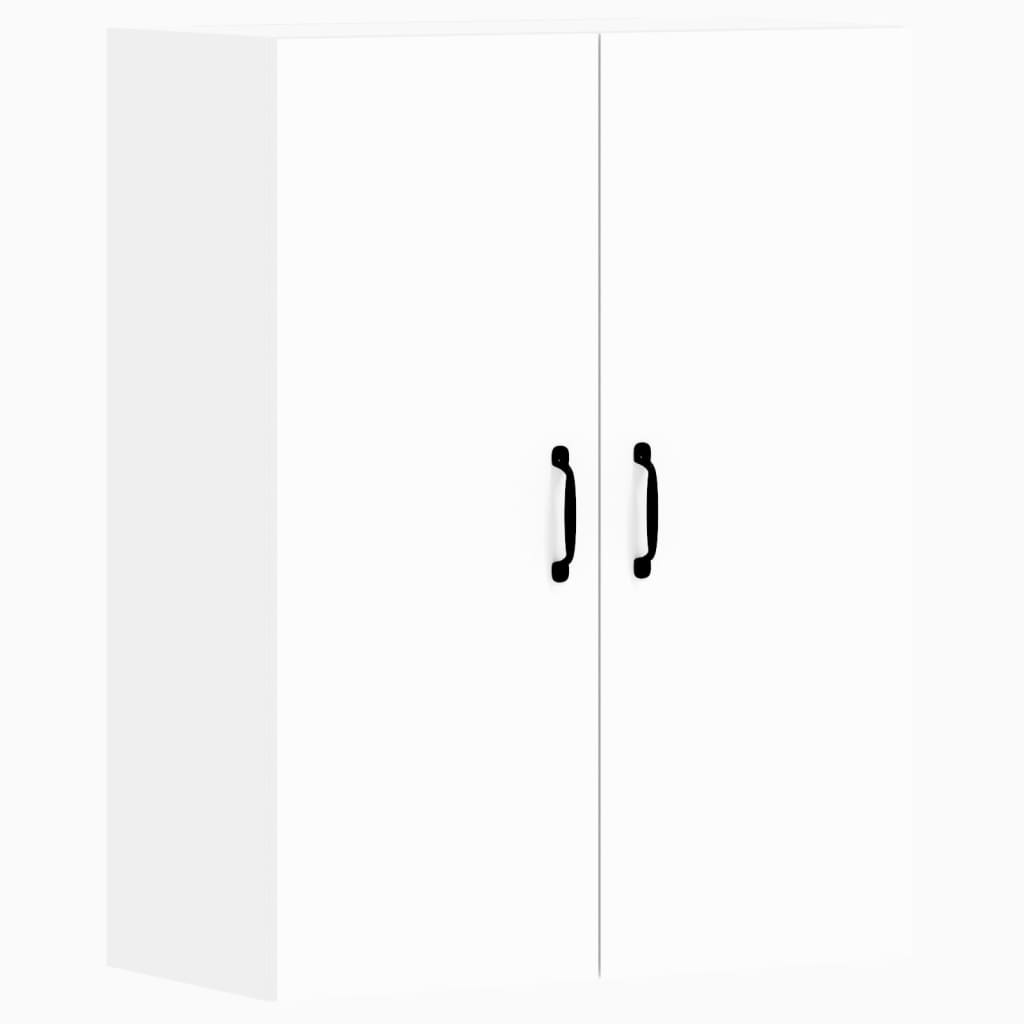 Wall-mounted cabinets, 2 pcs., white, wood