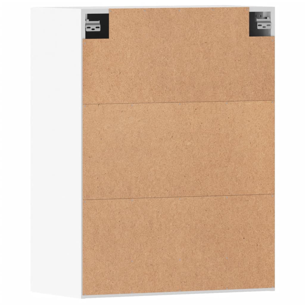 Wall-mounted cabinets, 2 pcs., white, wood