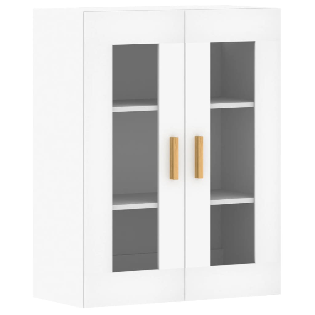 Wall-mounted cabinets, 2 pcs., white, wood