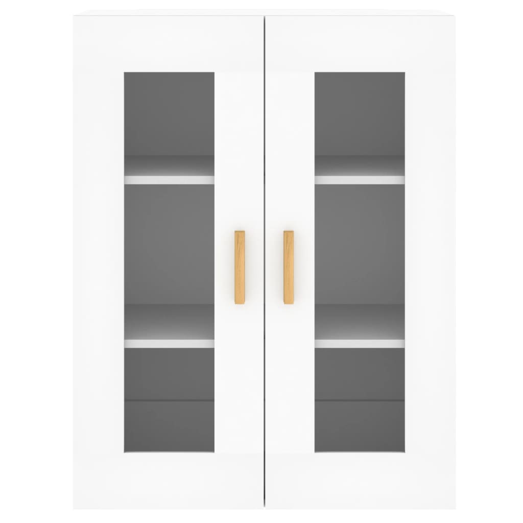 Wall-mounted cabinets, 2 pcs., white, wood