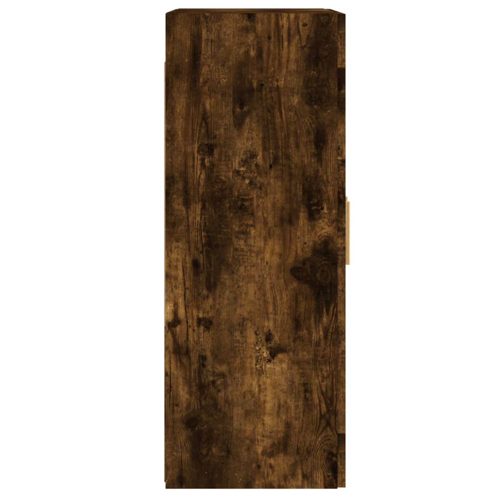 Wall-mounted cabinets, 2 pcs., smoked, wood