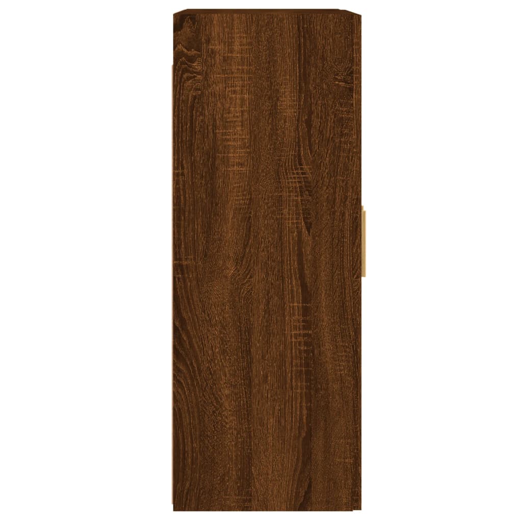 Wall-mounted cabinets, 2 pcs, brown, wood