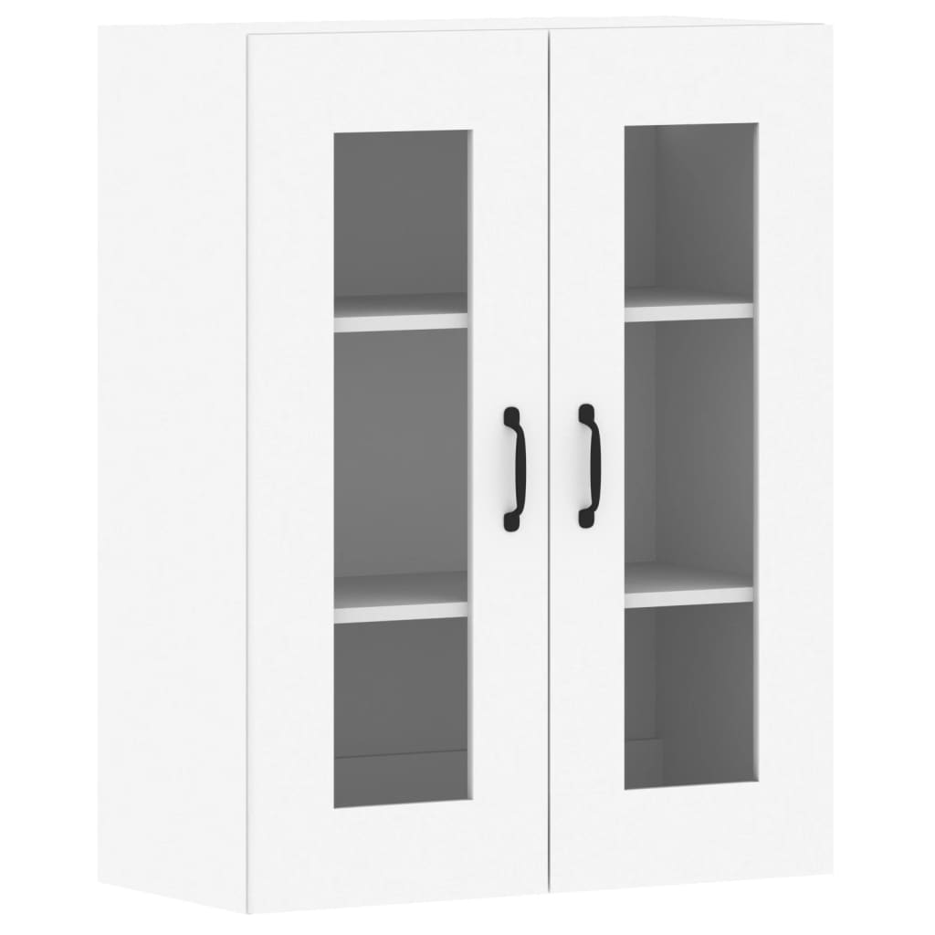 Wall-mounted cabinets, 2 pcs., white, wood