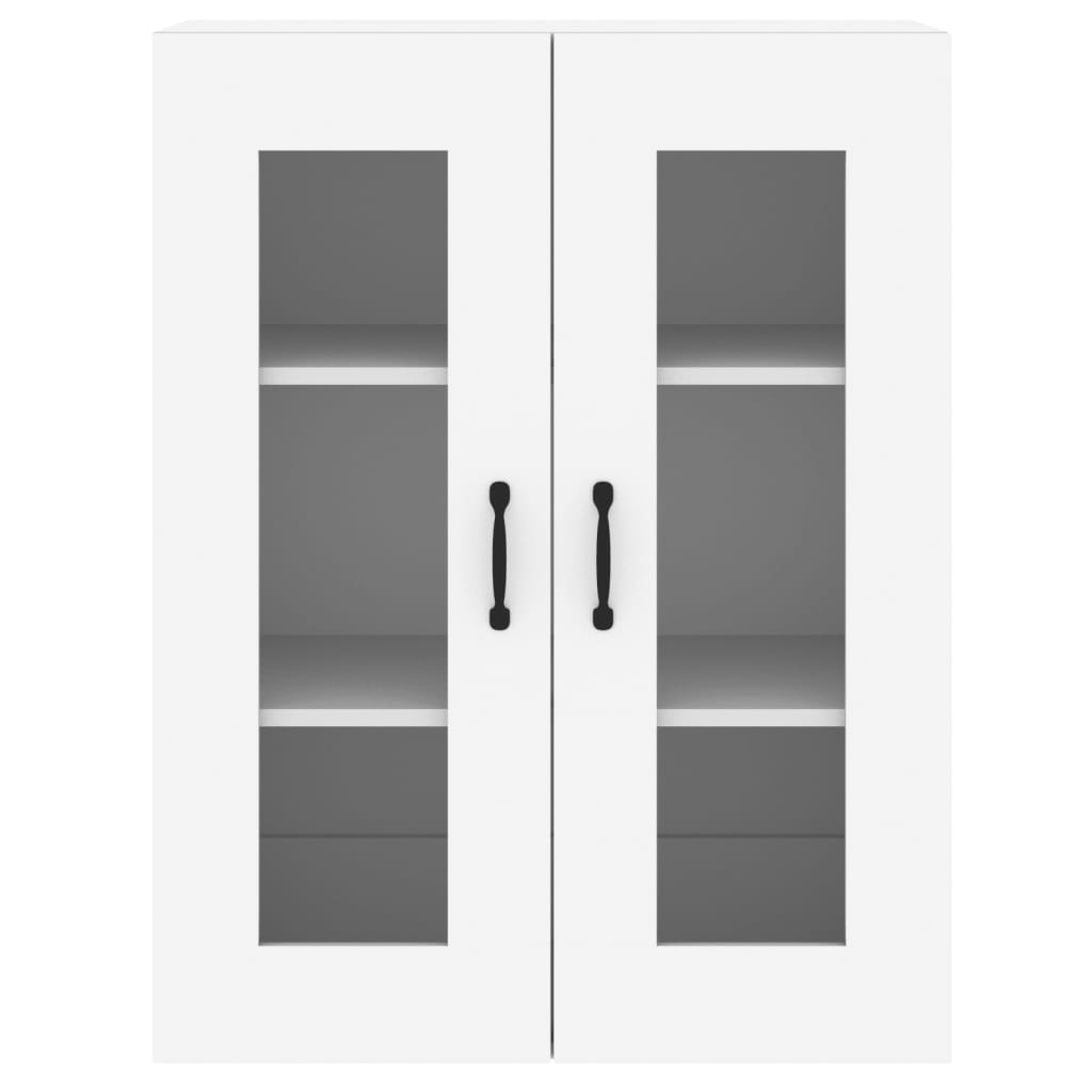 Wall-mounted cabinets, 2 pcs., white, wood
