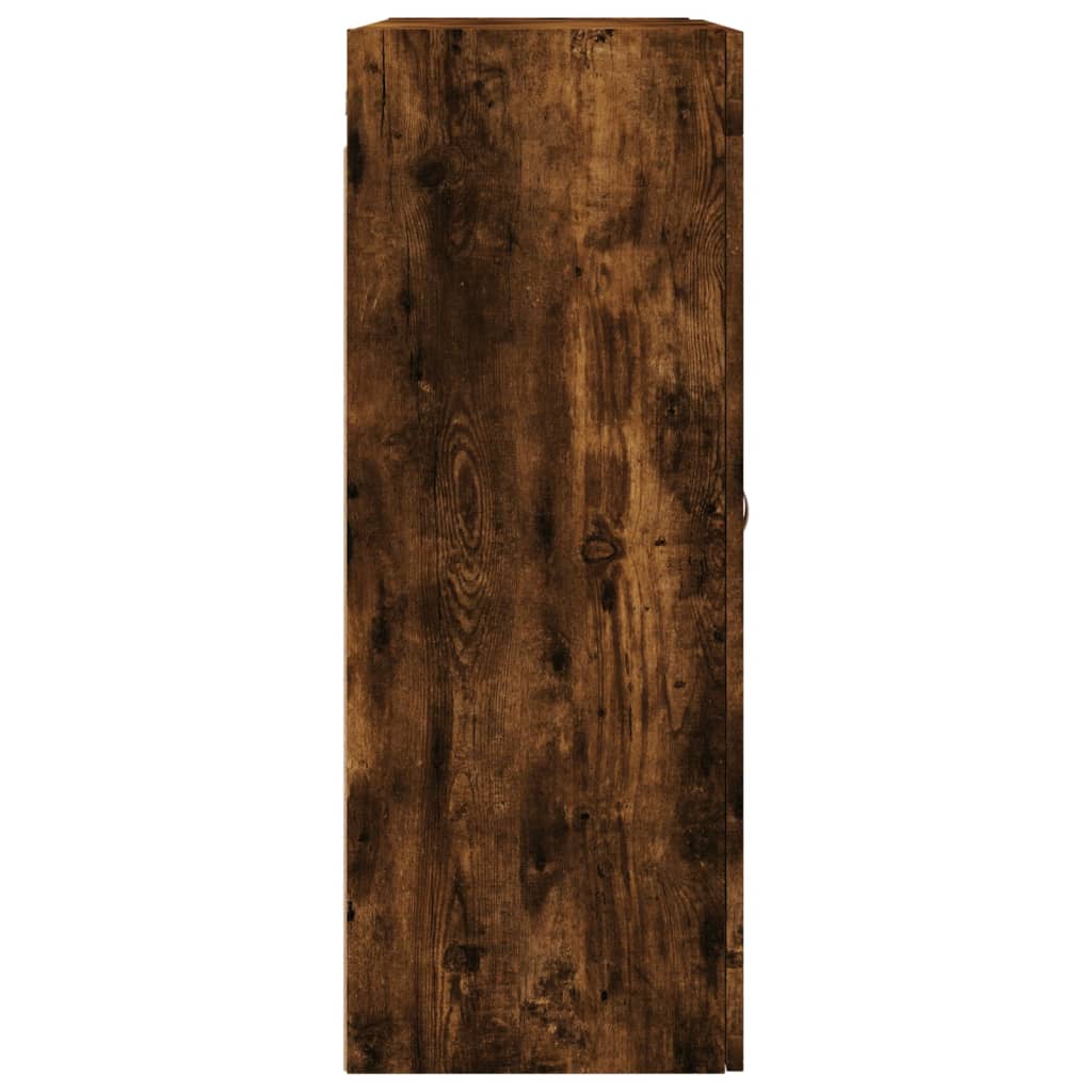Wall-mounted cabinets, 2 pcs., smoked, wood