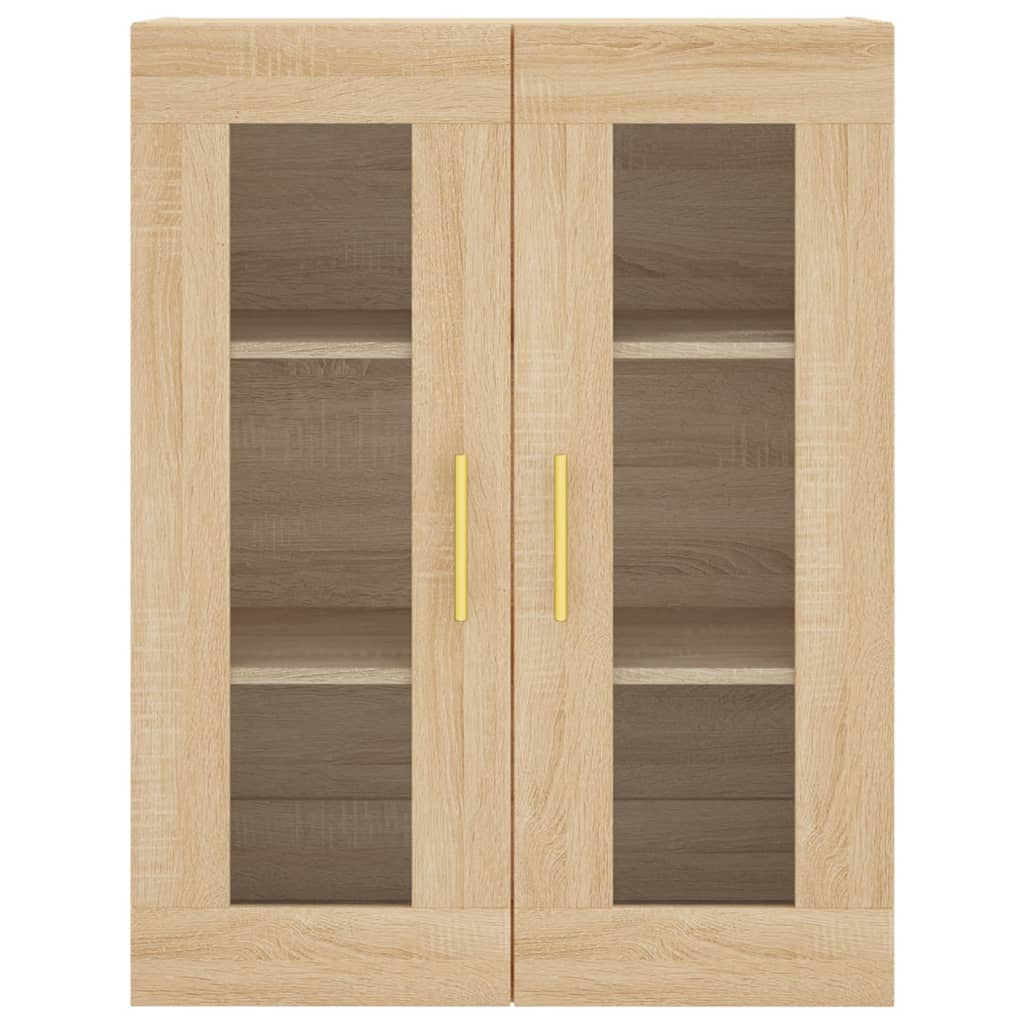 Wall-mounted cabinets, 2 pcs., oak, wood