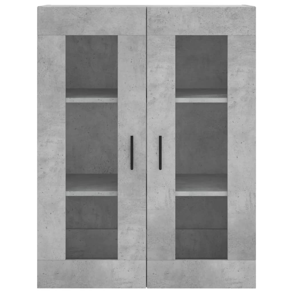 Wall-mounted cabinets, 2 pcs., concrete, wood