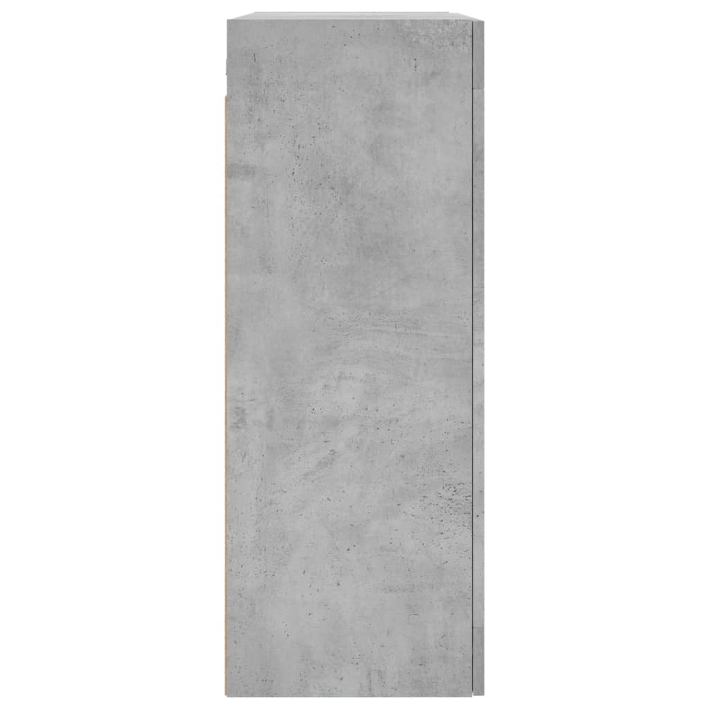 Wall-mounted cabinets, 2 pcs., concrete, wood