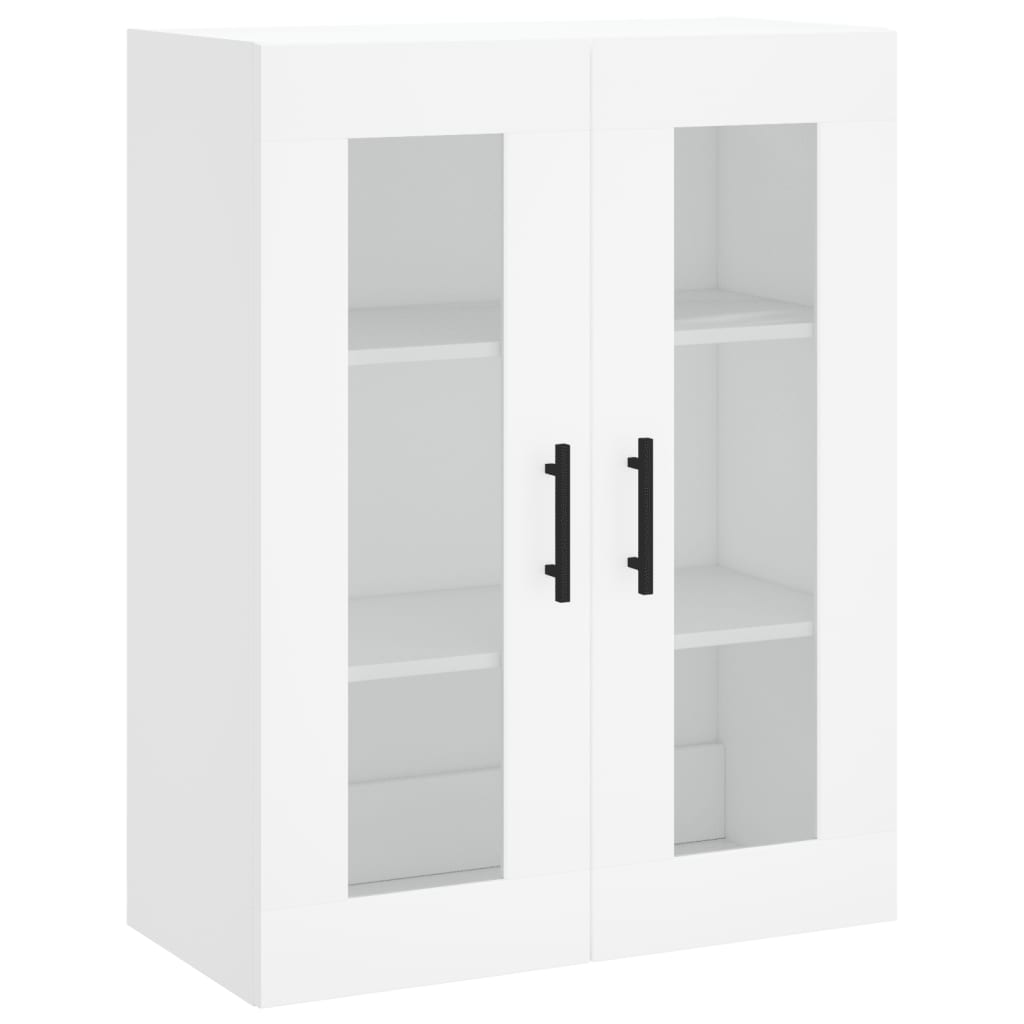 Wall-mounted cabinets, 2 pcs., white, wood