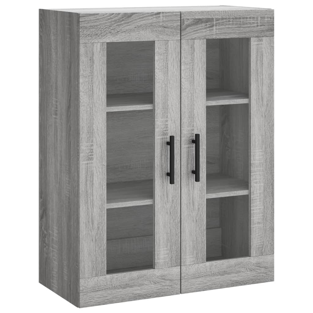Wall cabinets, 2 pcs., grey, wood
