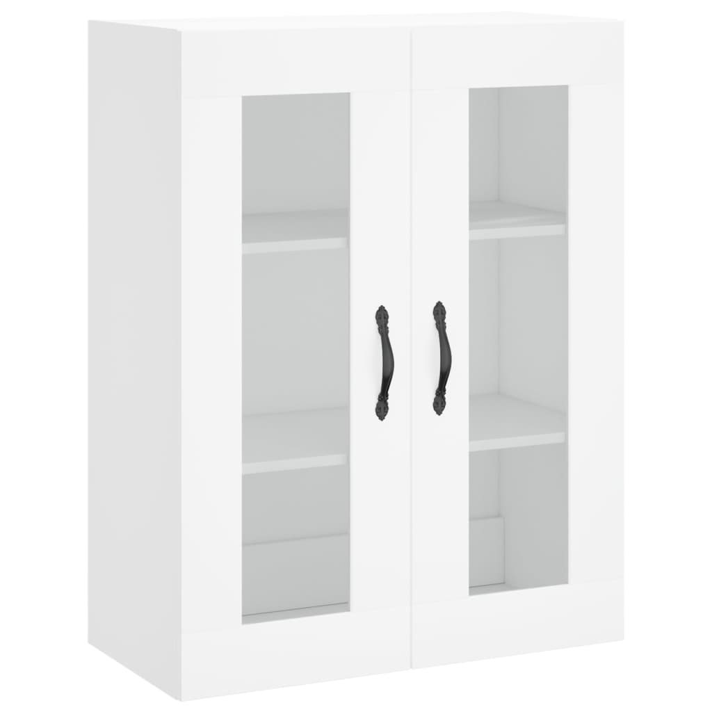 Wall-mounted cabinets, 2 pcs., white, wood