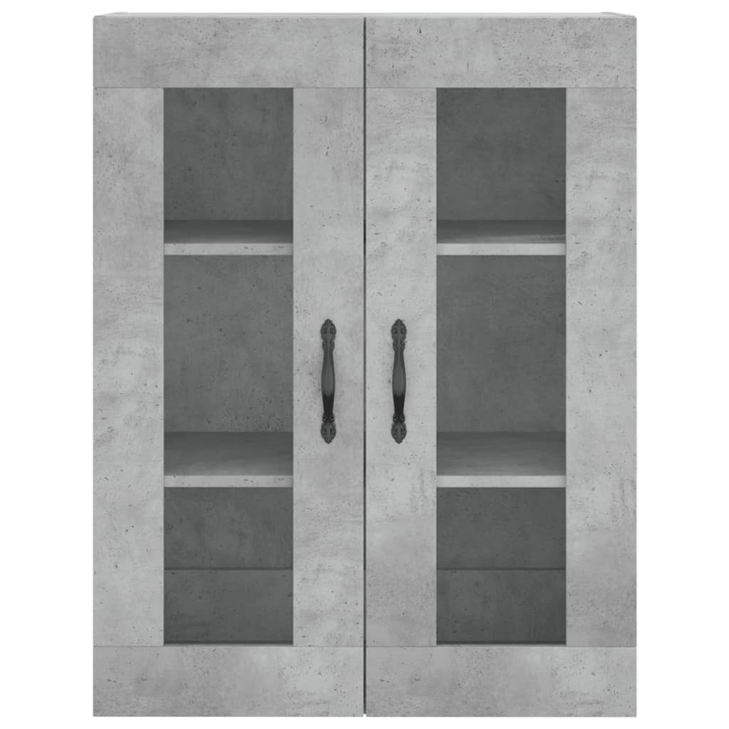 Wall-mounted cabinets, 2 pcs., concrete, wood